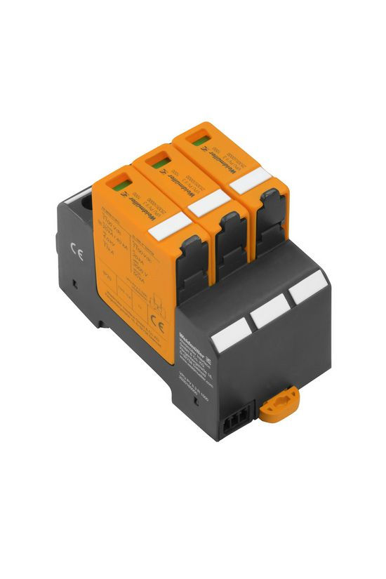 Túlfeszültség-levezető szolár (DC) dugaszolható 3P T2 DC 1000V/DC 3M VPU PV II 3 1000 Weidmüller - 2530550000