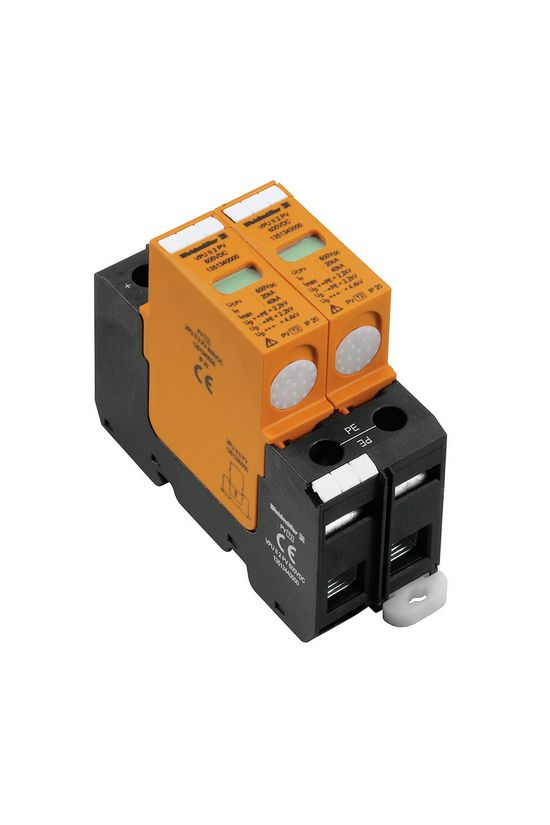 Túlfeszültség-levezető szolár dugaszolható 2P 2P T2 600V/DC 40kA VPU II 2 PV 600V DC Weidmüller - 1351340000