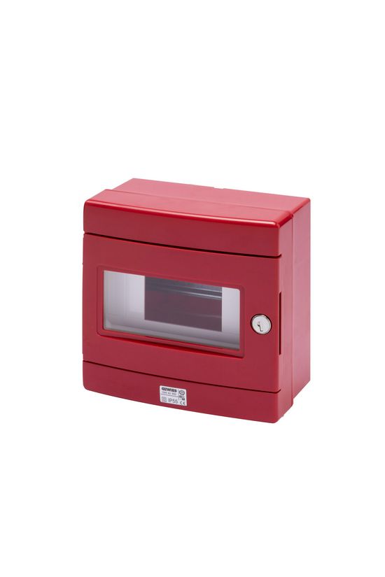 Tűzvédelmi kézi jelzésadó falonkívüli 8M DIN tűzriasztó (piros) műanyag piros IP55 42RV GEWISS - GW42202