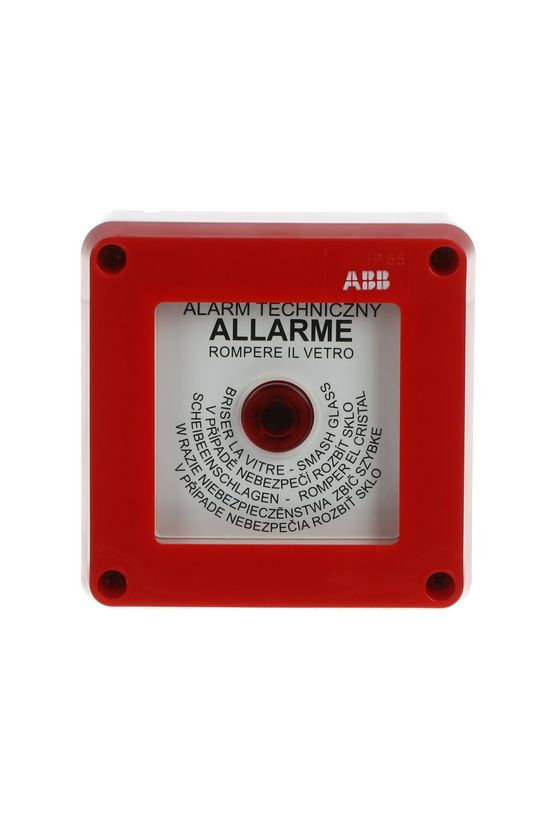 Tűzvédelmi kézi jelzésadó falonkívüli kalapáccsal IP55 tűzriasztó (piros) műanyag piros IP55 ABB - M131800000