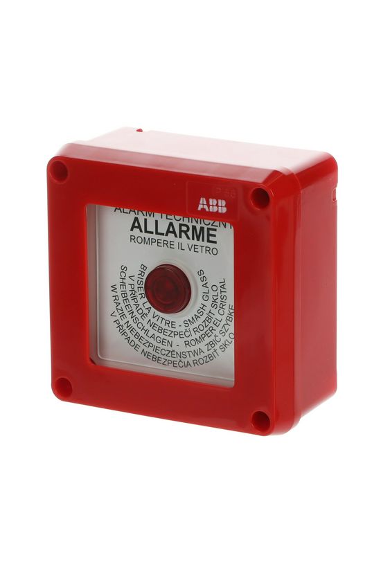 Tűzvédelmi kézi jelzésadó falonkívüli kalapáccsal IP55 tűzriasztó (piros) műanyag piros IP55 ABB - M131800000