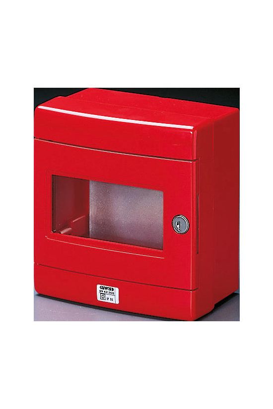 Tűzvédelmi kézi jelzésadó falonkívüli tűzriasztó (piros) műanyag piros üveglapos IP55 42RV GEWISS - GW42203