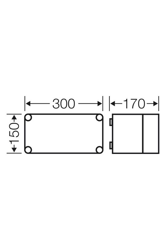 Üres elosztómodul takarólappal (csoportos mérőhelyhez) falonkívüli műanyag Mi 0100-CS Hensel - 1091996