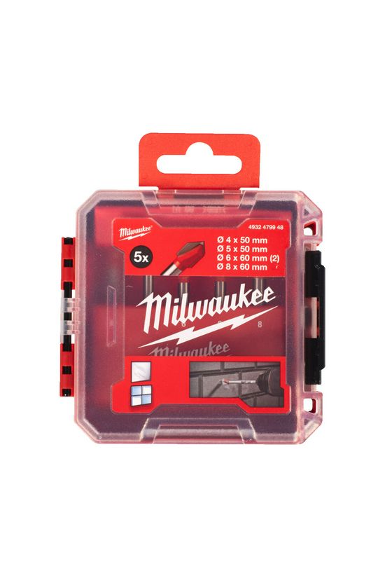 Üveg-/csempefúró készlet 5db d4-8mm Milwaukee - 4932479948