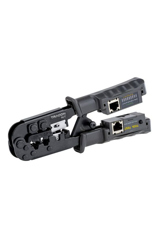 Présfogó +vágó +csupaszító +RJ45/11/12-teszter vágóval  csupaszolással TRACON - RJT