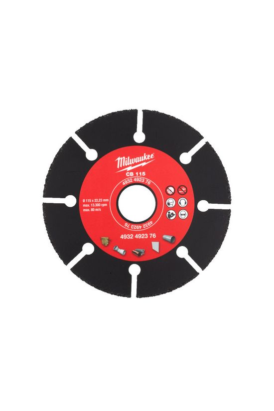 Vágókorong karbid fához aluhoz műanyaghoz 115mm-átmérő 1mm 22.2mm-furat fémhez CB115 Milwaukee - 4932492376