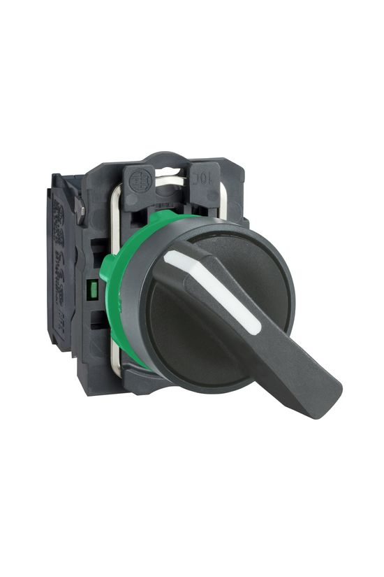 Választókapcsoló komplett műa. d22 2-állású 1-z hosszú forgatókaros fekete Harmony XB5 Schneider - XB5AJ21