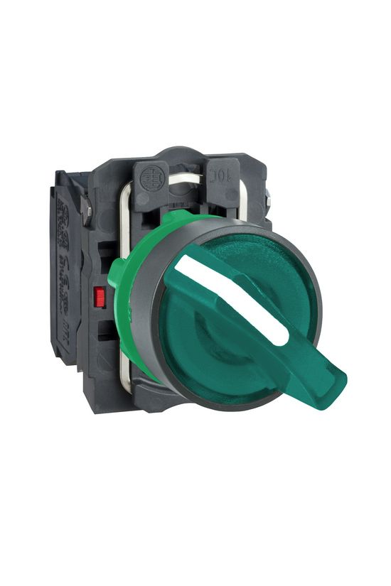 Választókapcsoló komplett műa. d22 2-állású világító 1-z 1-ny zöld Harmony XB5 Schneider - XB5AK123M5