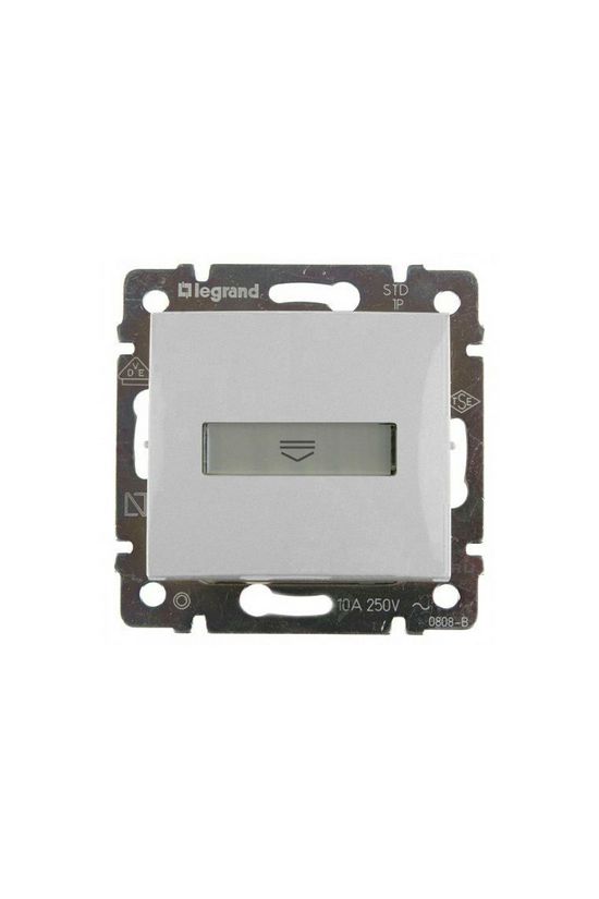 Valena 101 1P hotelkártya-kapcsoló betét közp. fedéllel alumínium süllyesztett IP20 1- LEGRAND - 770234