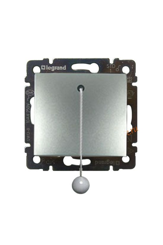 Valena 101 1P kapcsoló betét közp. fedéllel alumínium süllyesztett rugós IP31 1- LEGRAND - 770119