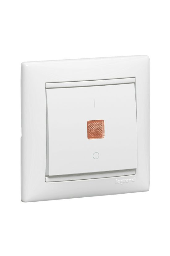 Valena 102 2P kapcsoló betét közp. fedéllel fehér süllyesztett IP31 1- billentyű/gomb LEGRAND - 774449