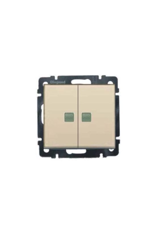Valena 105 2x1P csillárkapcsoló betét közp. fedéllel elefántcsont ellenőrzőfény süllyesztett IP31 LEGRAND - 774113
