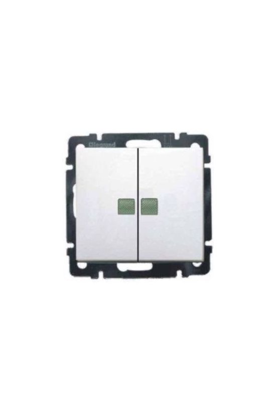 Valena 105 2x1P csillárkapcsoló +jelzőfény betét közp. fedéllel alumínium süllyesztett 2- LEGRAND - 770213