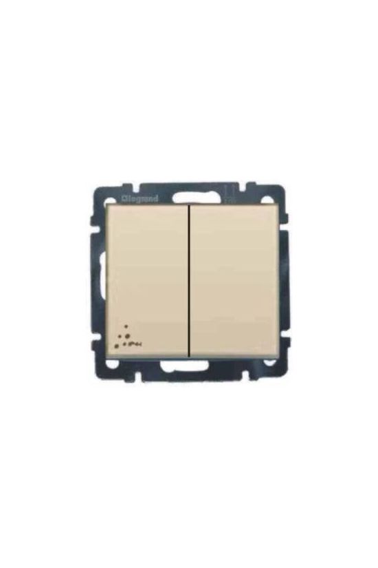 Valena 106+6 kettős váltókapcsoló betét közp. fedéllel elefántcsont süllyesztett IP44 LEGRAND - 774198