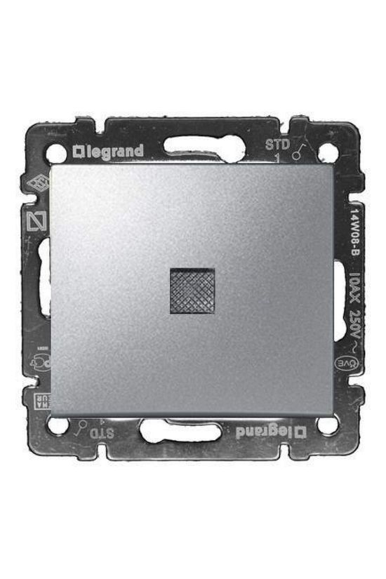 Valena 106 váltókapcsoló betét közp. fedéllel alumínium süllyesztett IP31 1- LEGRAND - 770125