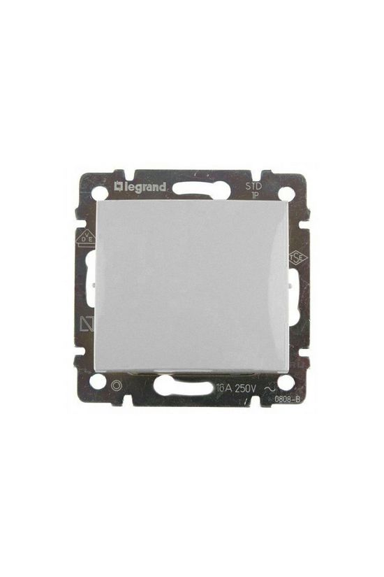 Valena 106 váltókapcsoló betét közp. fedéllel alumínium süllyesztett IP31 1- LEGRAND - 770205