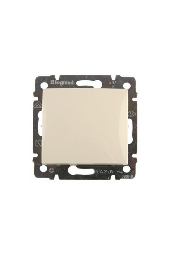 Valena 106 váltókapcsoló betét közp. fedéllel elefántcsont süllyesztett IP31 1- billentyű/gomb LEGRAND - 774105