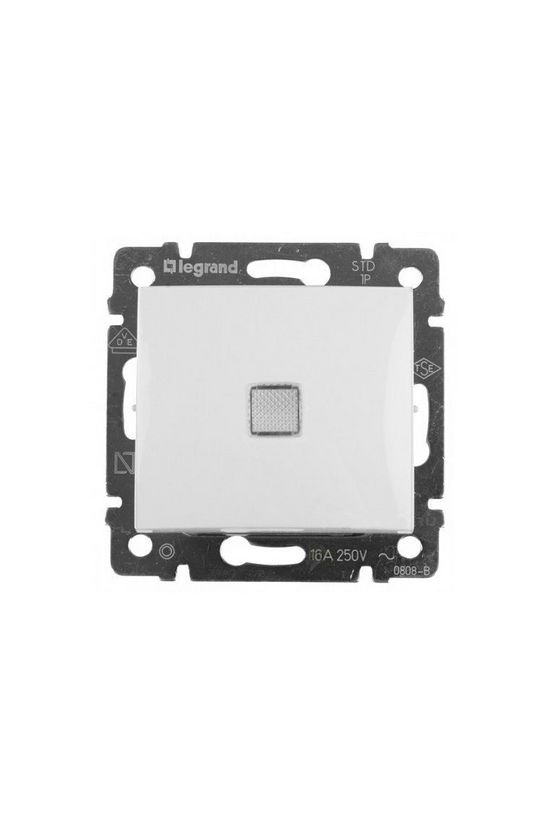 Valena 106 váltókapcsoló +jelzőfény betét közp. fedéllel fehér süllyesztett IP31 1- LEGRAND - 774203