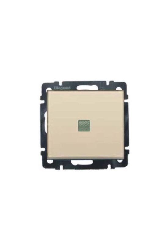 Valena 107 keresztkapcsoló +jelzőfény betét közp. fedéllel elefántcsont süllyesztett IP31 1- LEGRAND - 774348