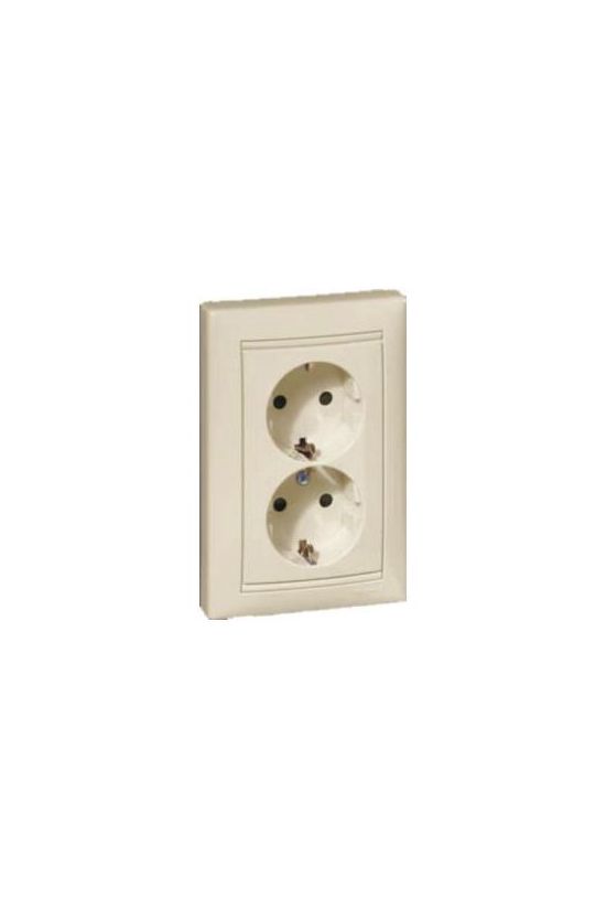 Valena 162/2 dugalj földelt központi fedlap elefántcsont IP20 süllyesztett csavaros LEGRAND - 774370