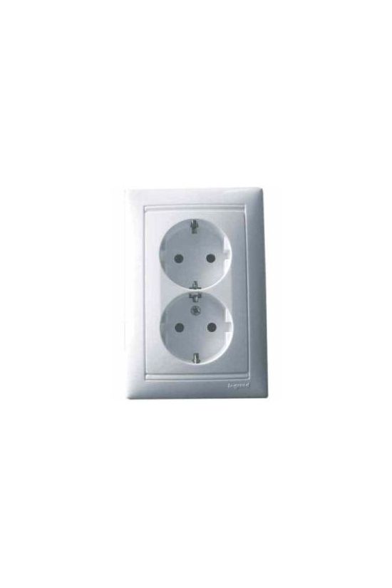 Valena 162/2 dugalj földelt központi fedlap fehér IP20 süllyesztett csavaros LEGRAND - 774400