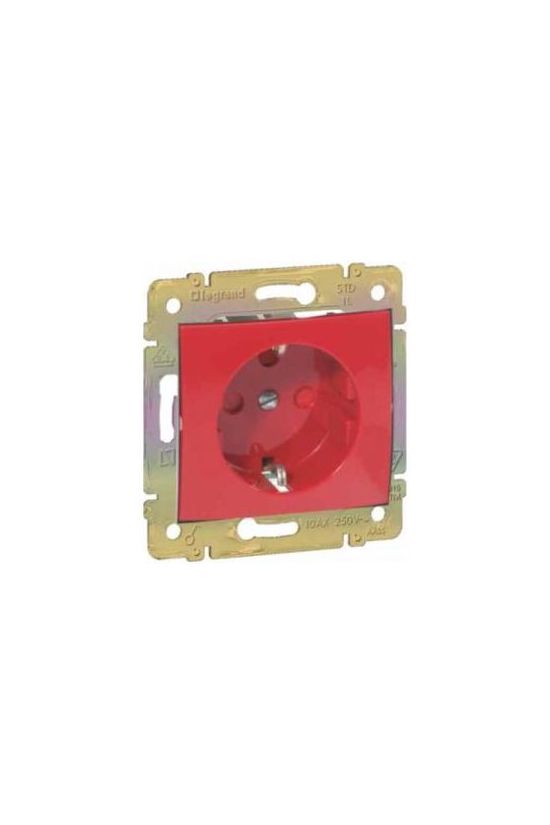 Valena 162 dugalj földelt központi fedlap piros IP20 süllyesztett csavaros LEGRAND - 774327