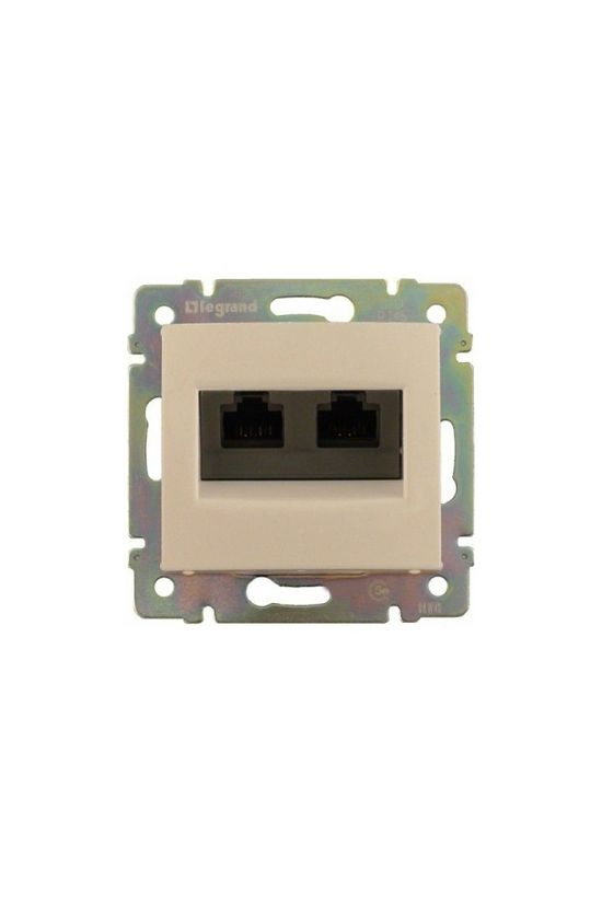 Valena adatcsatlakozó dugalj FTP 2xRJ45 8(8) Cat6 elefántcsont csavaros LEGRAND - 774133