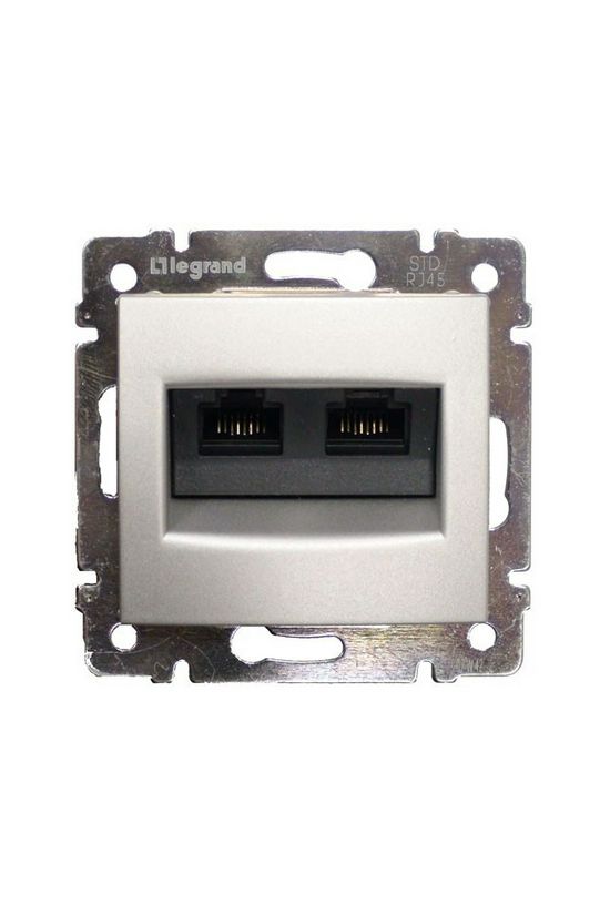 Valena adatcsatlakozó dugalj UTP 2xRJ45 8(8) Cat6 alumínium LEGRAND - 770247