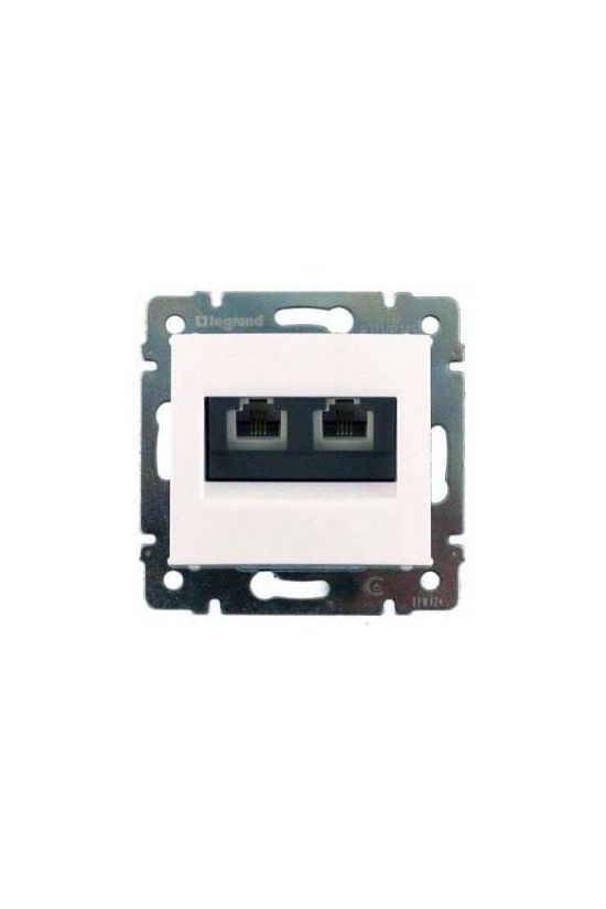 Valena adatcsatlakozó dugalj UTP 2xRJ45 8(8) Cat6 fehér LEGRAND - 774247