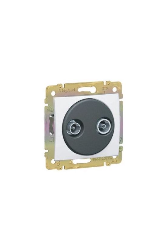 Valena antenna aljzat TV-R süllyesztett fehér 2-kimenet MM-végzáró 10dB/860MHz LEGRAND - 774433
