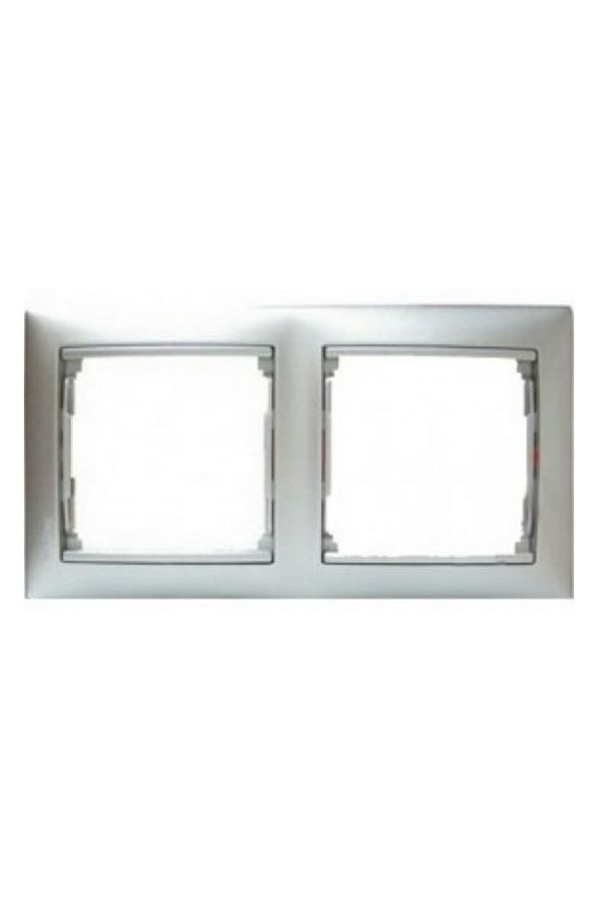 Valena keret 2-es alumetál vízszintes műanyag LEGRAND - 770332