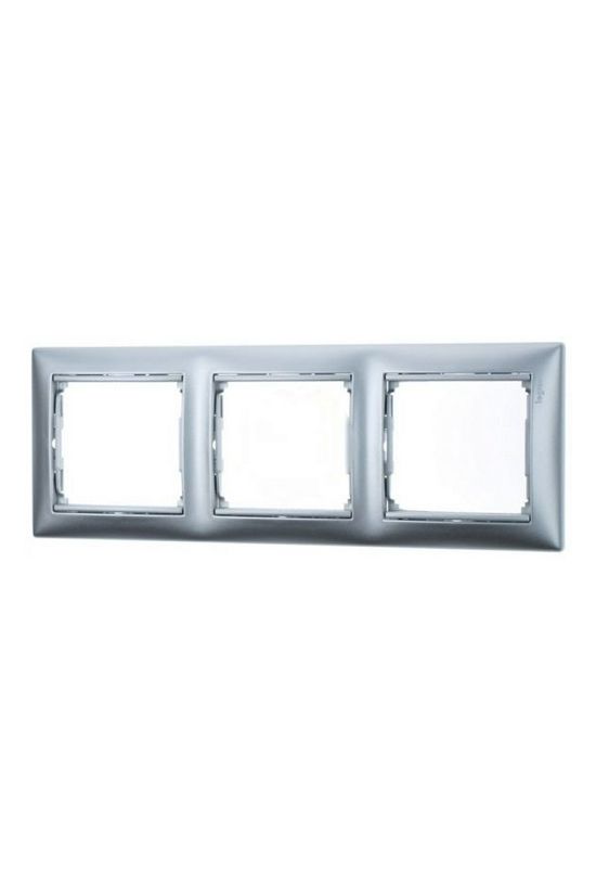 Valena keret 3-as alumetál vízszintes műanyag LEGRAND - 770333