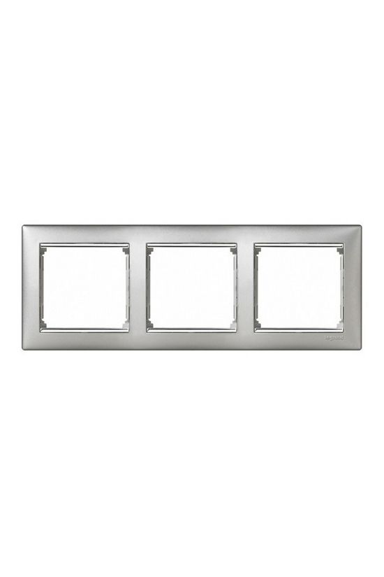 Valena keret 3-as alumínium/ezüst vízszintes műanyag LEGRAND - 770353
