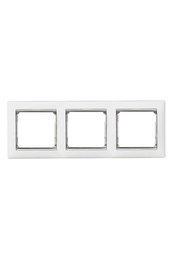 Valena keret 3-as fehér/ezüst vízszintes műanyag LEGRAND - 770493
