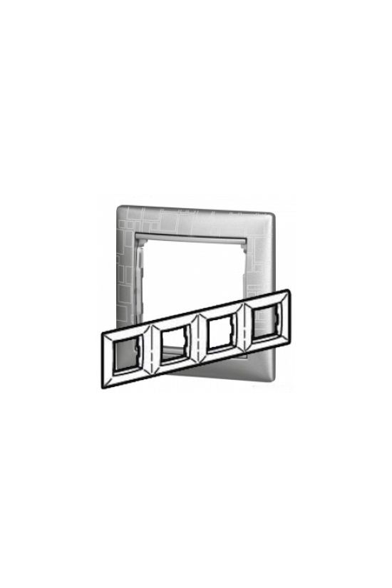 Valena keret 4-es alumínium négyzetmintás vízszintes és függőleges műanyag LEGRAND - 770344