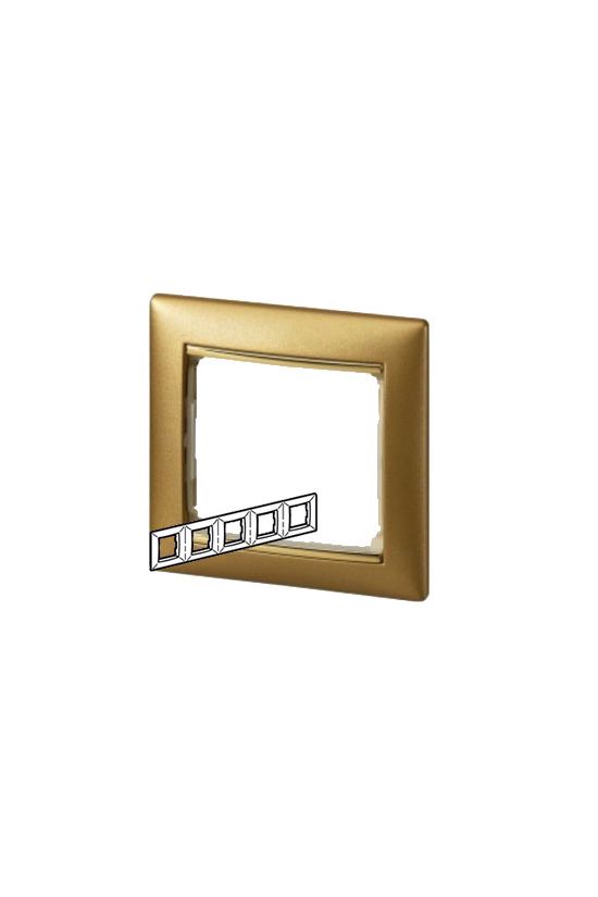 Valena keret 5-ös matt arany vízszintes és függőleges műanyag LEGRAND - 770305