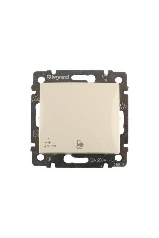Valena N101 csengőnyomó betét közp. fedéllel 1-billentyűs 1z elefántcsont csengő IP44 műanyag LEGRAND - 774199