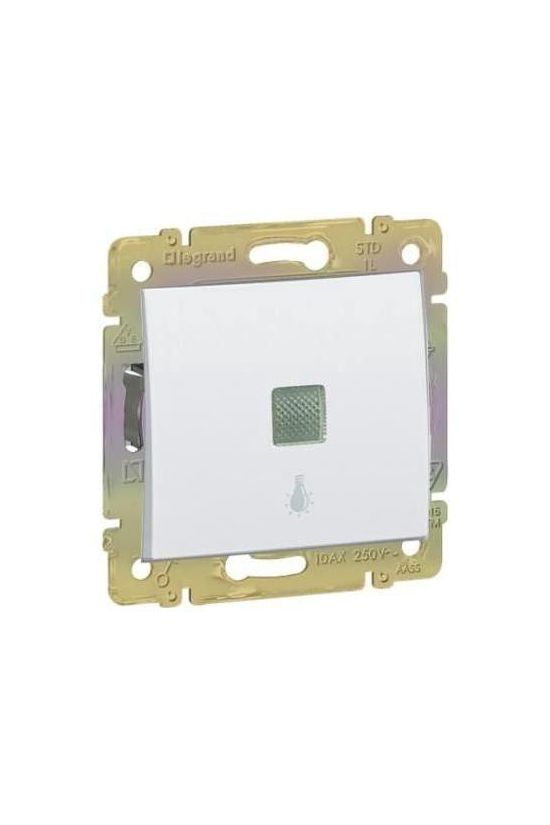 Valena N101 csengőnyomó betét közp. fedéllel 1- billentyűs 1z fehér csengő IP31 jelzőfény LEGRAND - 774415