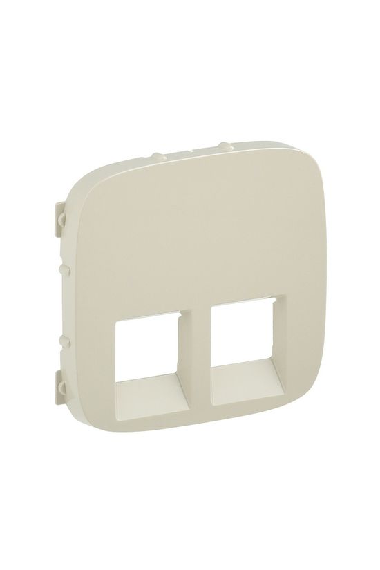 ValenaAllure fedlap 2xRJ45/RJ11 adatcsatlakozóhoz műanyag címketartó nélkül elefántcsont LEGRAND - 755426