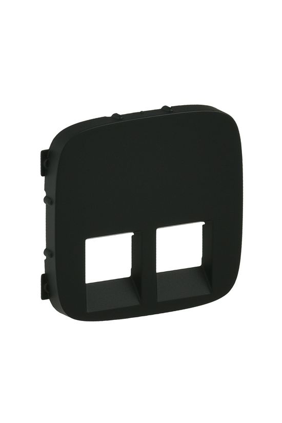 ValenaAllure fedlap 2xRJ45/RJ11 adatcsatlakozóhoz műanyag fekete címketartó nélkül LEGRAND - 755428