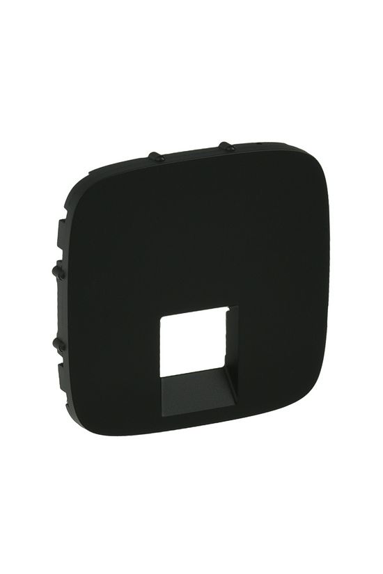ValenaAllure fedlap RJ45/RJ11 adatcsatlakozóhoz műanyag fekete címketartó nélkül LEGRAND - 755418