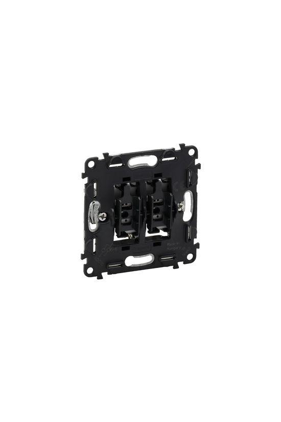 ValenaLife 106+6 kettős váltókapcsoló kezelőelem szürke süllyesztett IP20 billentyű/gomb LEGRAND - 752008