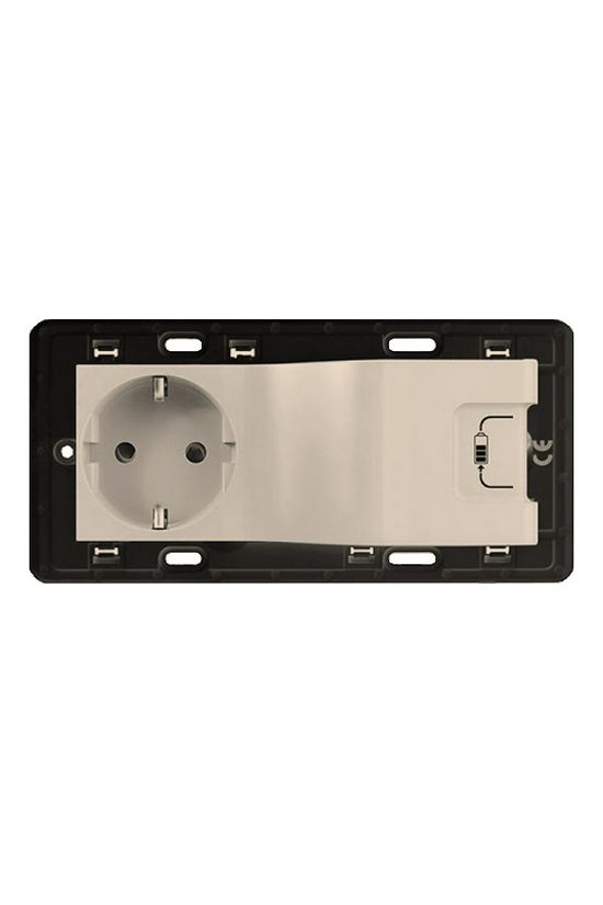 ValenaLife 162/2 dugalj +USB földelt gyerekzárral bézs IP40 süllyesztett rugós LEGRAND - 753210