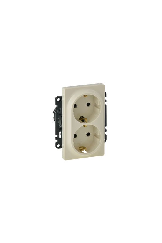 ValenaLife 162/2 dugalj földelt központi fedlap gyerekzárral bézs IP20 süllyesztett LEGRAND - 753226