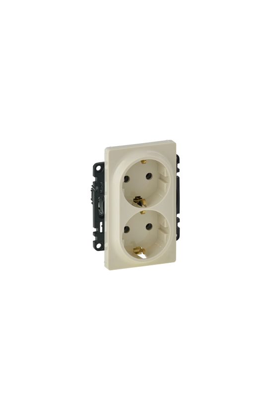 ValenaLife 162/2 dugalj földelt központi fedlap gyerekzárral bézs IP20 süllyesztett LEGRAND - 753227