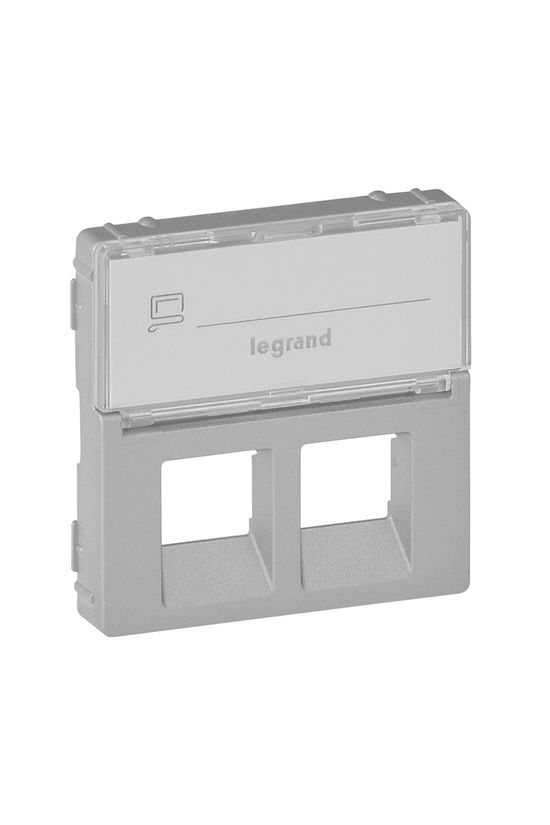 ValenaLife fedlap 2xRJ45 adatcsatlakozóhoz műanyag alumínium címketartóval LEGRAND - 755482