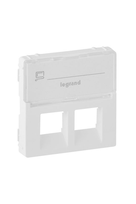 ValenaLife fedlap 2xRJ45 adatcsatlakozóhoz műanyag fehér címketartóval LEGRAND - 755480