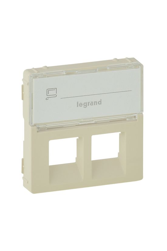 ValenaLife fedlap 2xRJ45 adatcsatlakozóhoz műanyag krém címketartóval LEGRAND - 755481