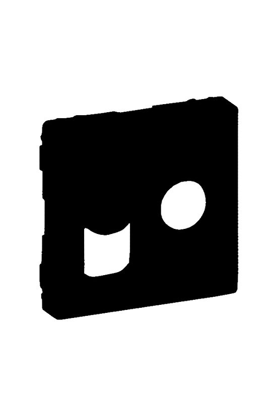 ValenaLife fedlap TV+RJ45 Cat6 központi fedlap fali aljzat fekete üres-jel IP20 műanyag LEGRAND - 756832