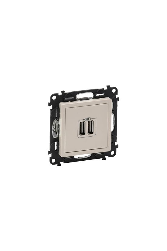 ValenaLife USB töltőaljzat A+A 2/ki 2400mA-max. 5V süllyesztett bézs LEGRAND - 753212